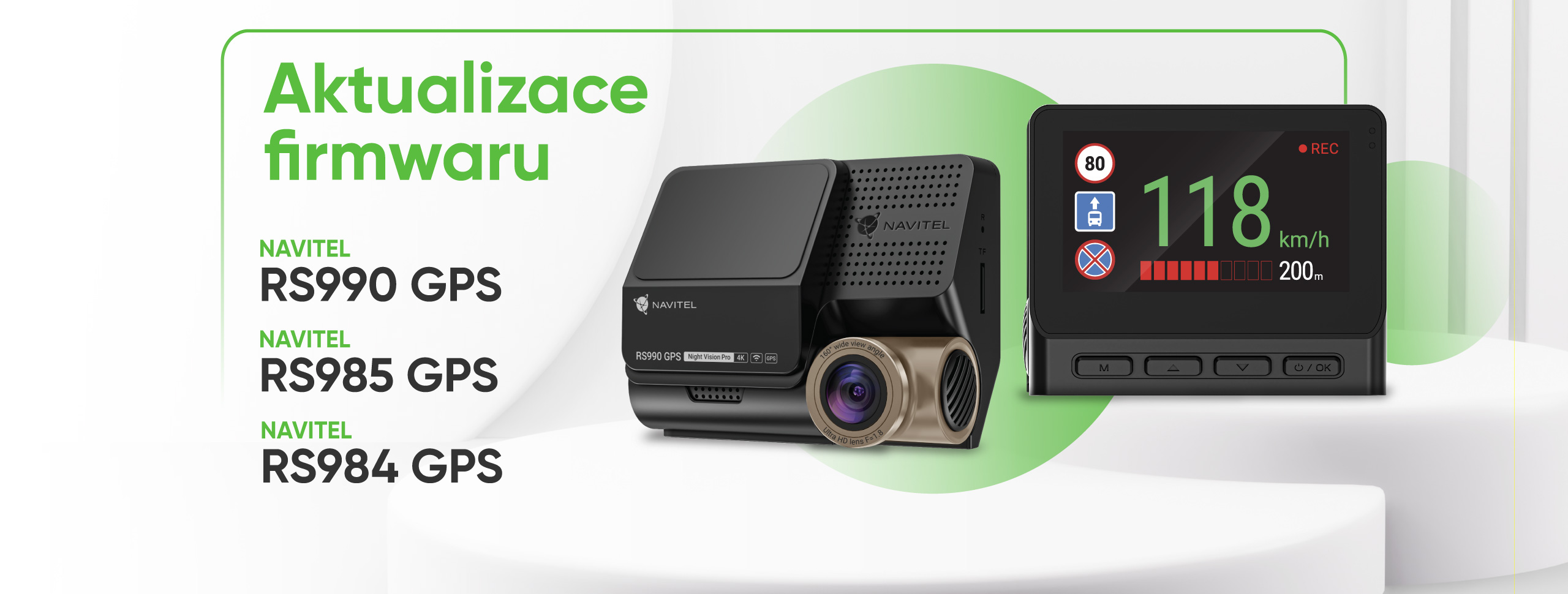 Nová aktualizace firmwaru pro kamery NAVITEL RS984 GPS, RS985 GPS a RS990 GPS