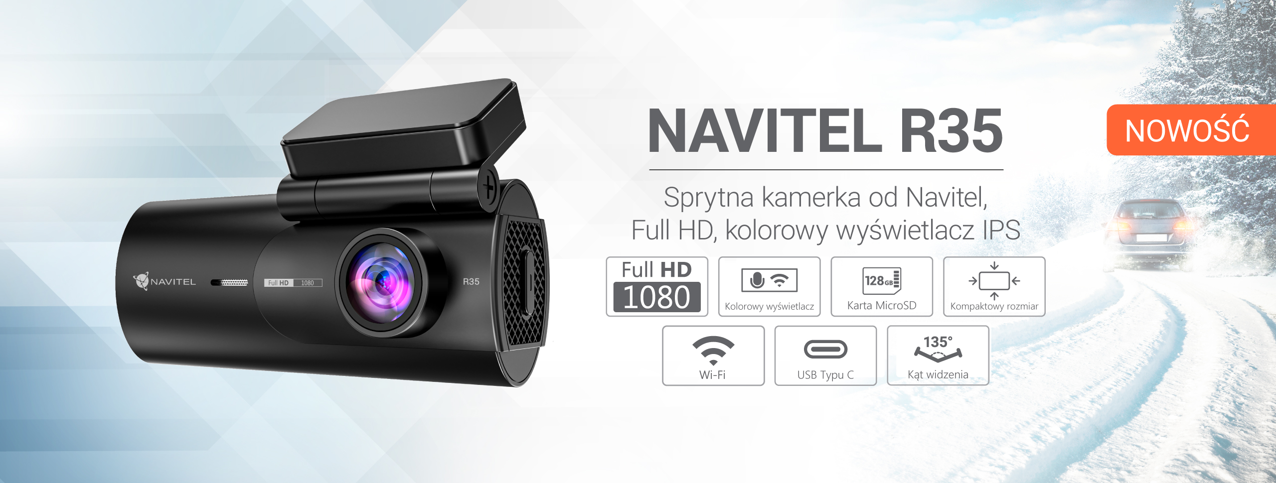 NAVITEL R35 – zaawansowany, designerski wideorejestrator z kolorowym wyświetlaczem za 199 zł NAVITEL R35 – zaawansowany, designerski wideorejestrator z kolorowym wyświetlaczem za 199 zł