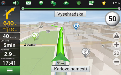 Navitel Navigator. Čekija, Slovakija